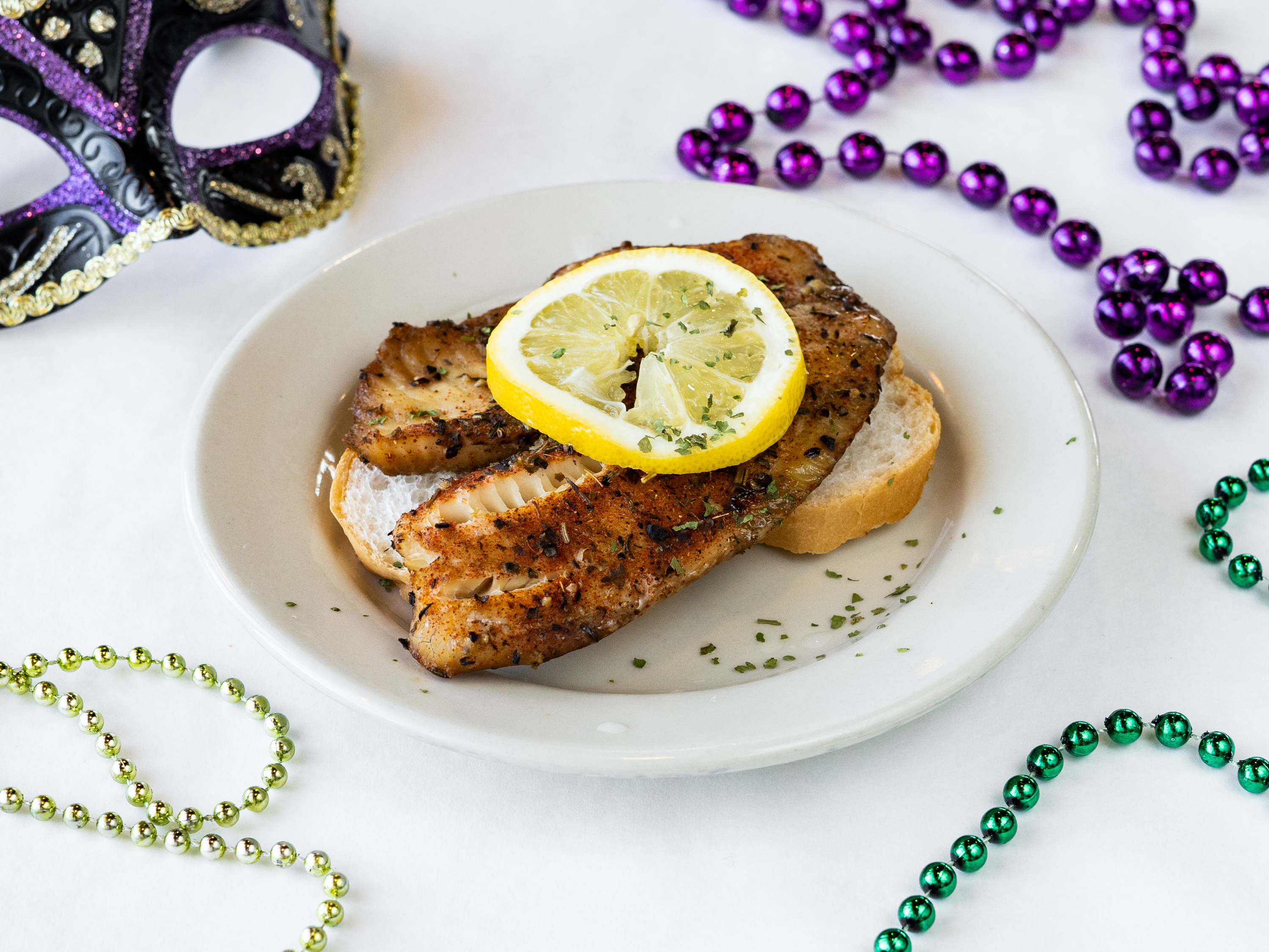 Order St. Claude Blackened Catfish food online from The Pelican House Restaurant store, Duncanville on bringmethat.com