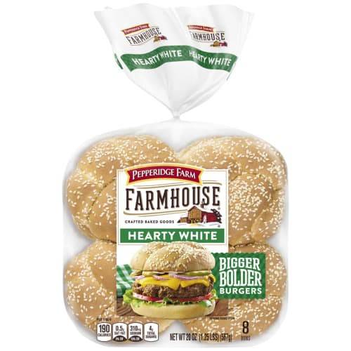 Order Pepperidge Farm · Farmhouse Hearty White Burger Buns (8 buns) food online from Safeway store, Rehoboth Beach on bringmethat.com