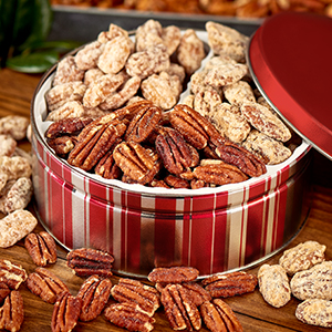 Order Sweet and Salty Nut Tin 2 Pack food online from Savannah Candy Kitchen store, Atlanta on bringmethat.com