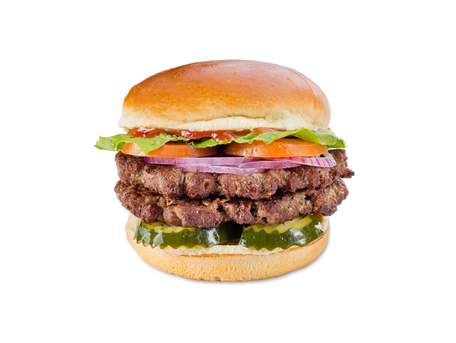 Order Double All-Natural Burger food online from Buona store, Mount Prospect on bringmethat.com