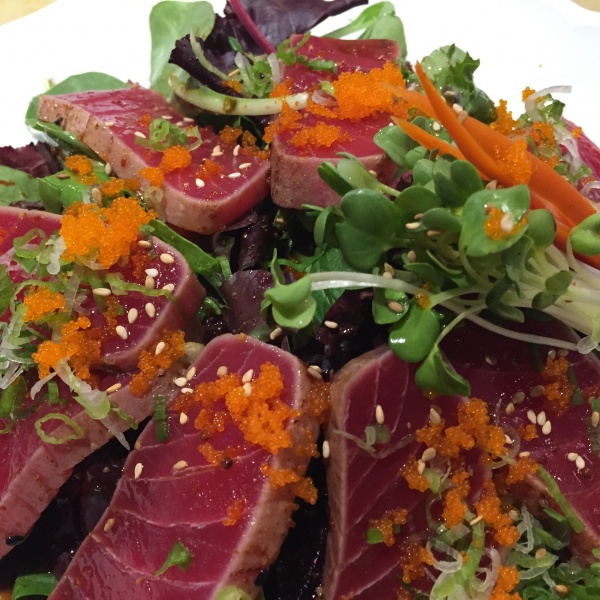 Order Seared Tuna Salad food online from Dono Sushi Cafe store, Chino on bringmethat.com