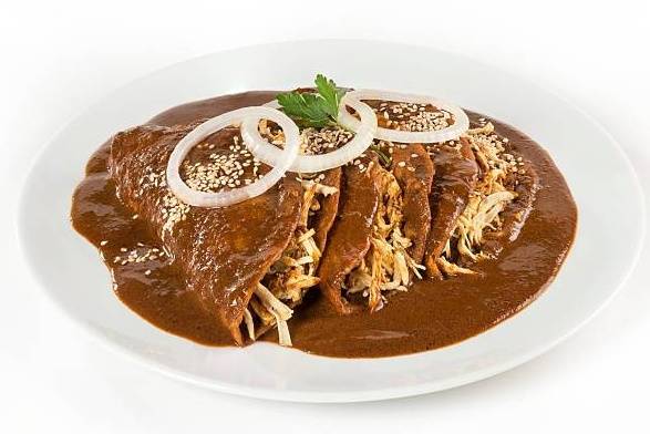 Order Two Mole Enchiladas food online from Bigote store, Lake Elsinore on bringmethat.com
