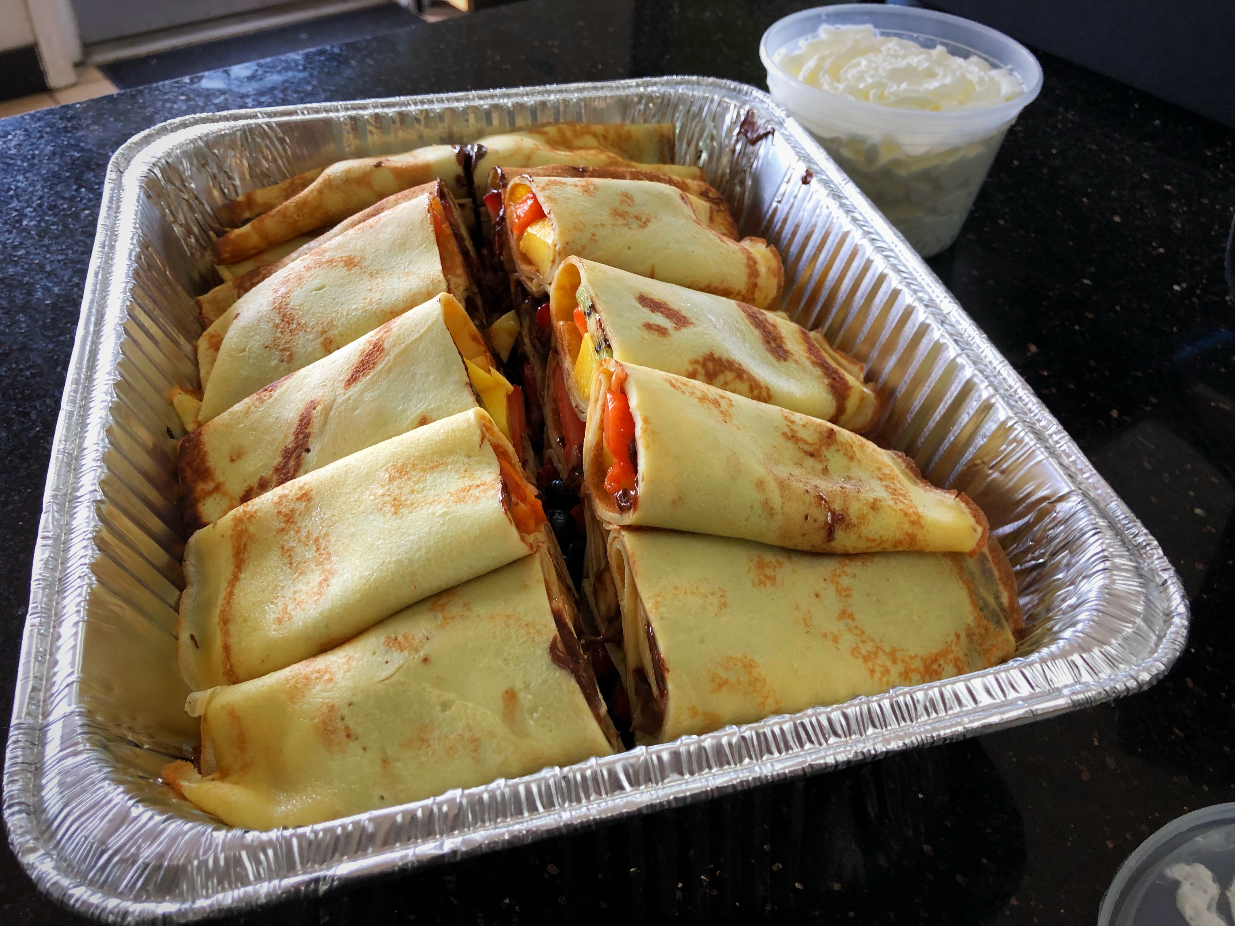 Order Dessert Crepes Tray food online from Healthy Garden & Gourmet Pizza store, Moorestown on bringmethat.com