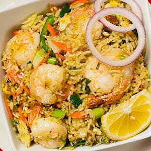 Order Mixed Veggies & Shrimp Fried Rice food online from Mithu Indian Cuisine store, Grand Rapids on bringmethat.com