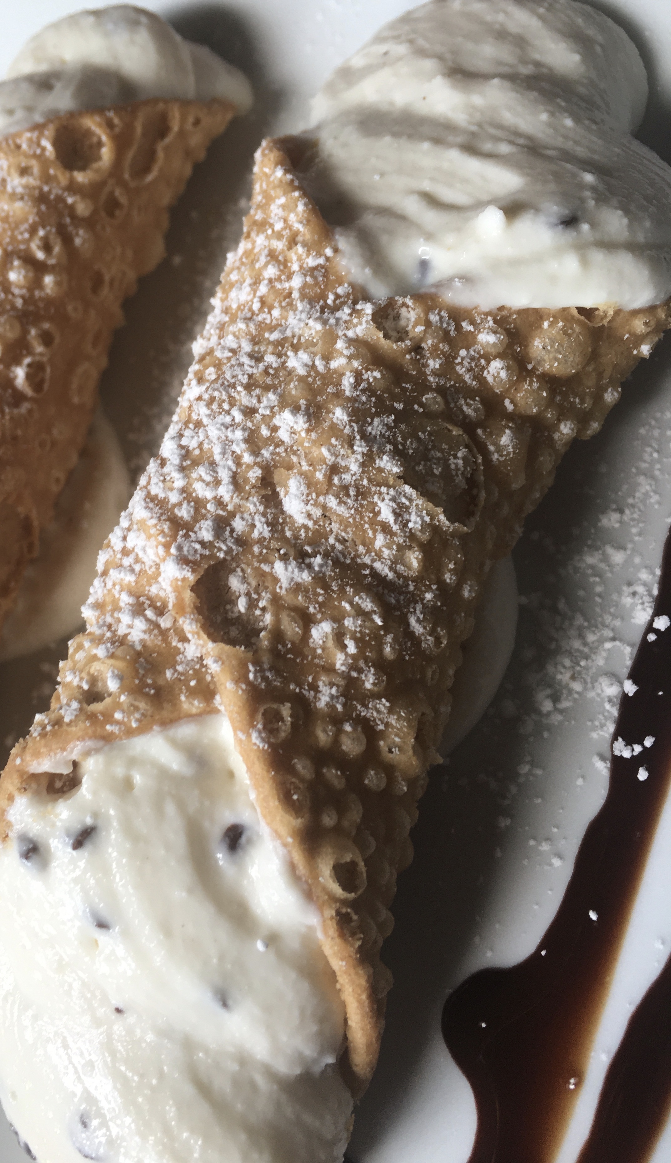 Order (1) Cannoli(With Chocolate Chips) food online from Rocco Italian Grill store, Wilmington on bringmethat.com
