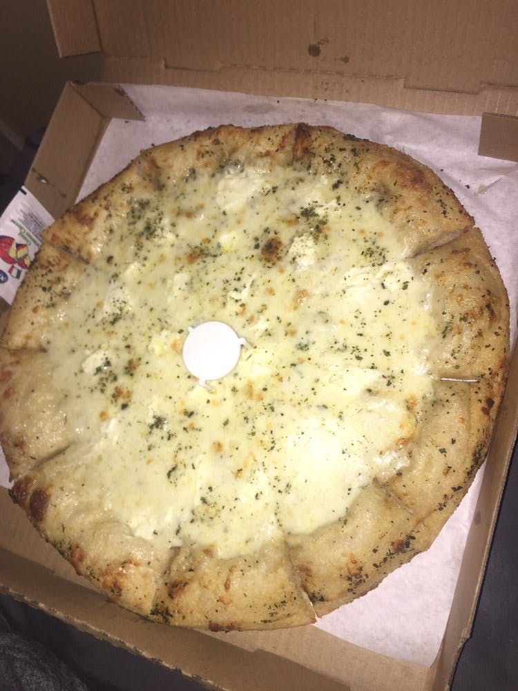 Order White Pizza - Personal 8'' food online from Pizza World store, North Las Vegas on bringmethat.com