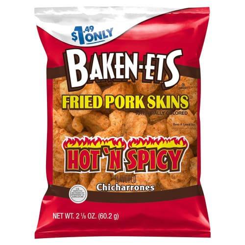 Order Baken-Ets · Hot and Spicy Fried Pork Skins (2.1 oz) food online from Mesa Liquor store, Mesa on bringmethat.com