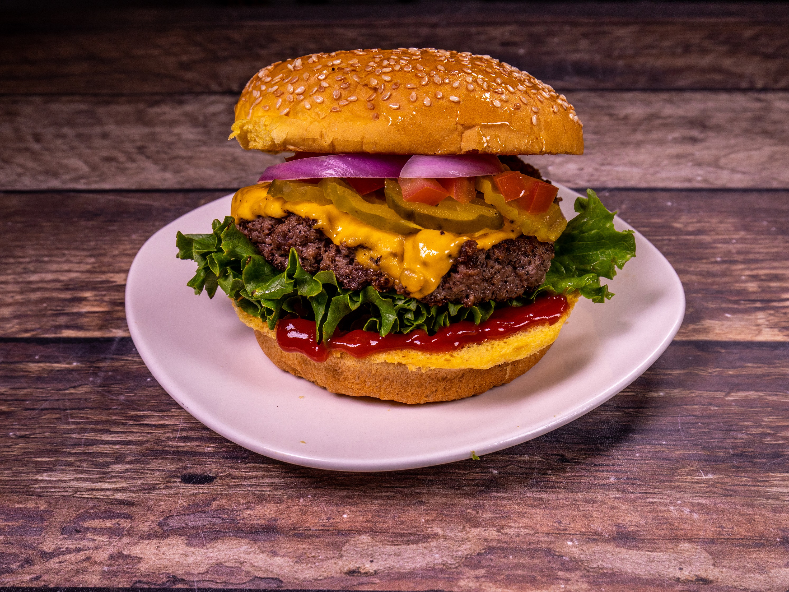 Order Hippo Cheeseburger food online from Hippo Burgers store, Humble on bringmethat.com