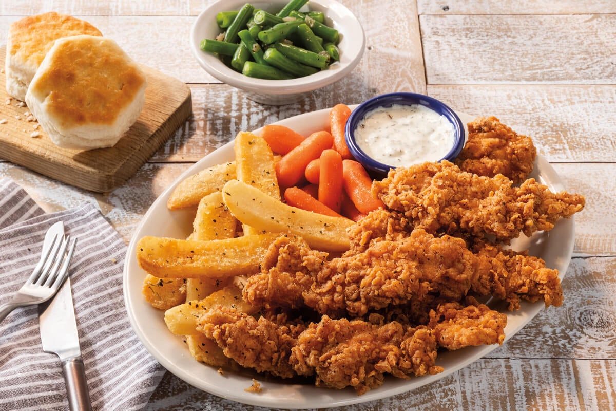 Order Hand-Breaded Fried Chicken Tenders food online from Cracker Barrel store, Slidell on bringmethat.com