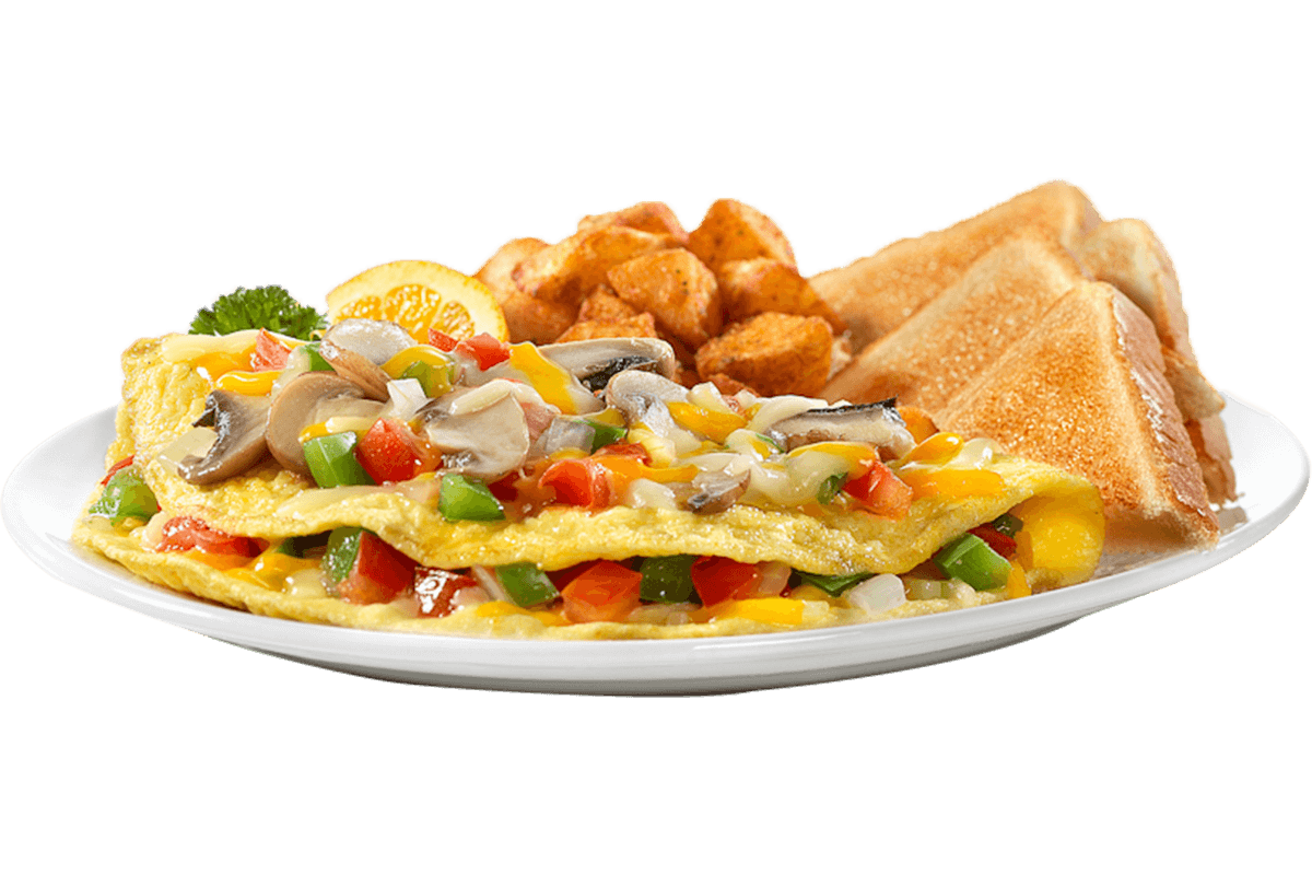 Order Garden Vegetable Omelette food online from Friendly's store, Wilmington on bringmethat.com