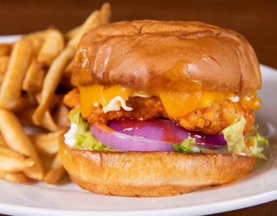 Order Buffalo Chicken sandwich food online from Green Mill store, DULUTH on bringmethat.com