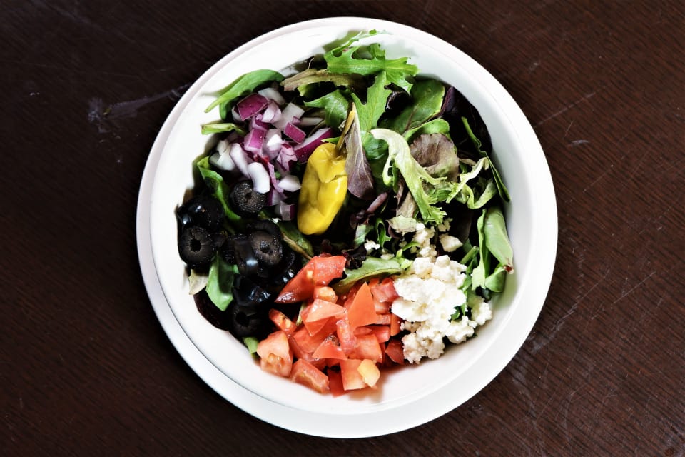 Order Greek Salad food online from Dakota Blue store, Atlanta on bringmethat.com