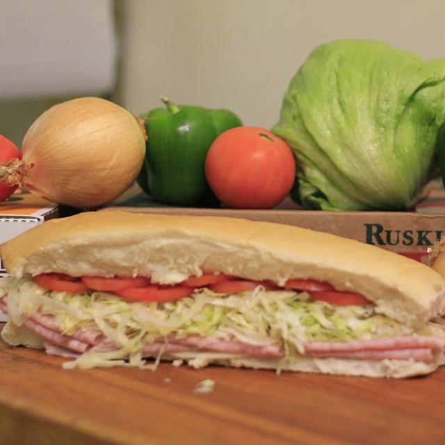 Order 1. Pressed Ham and Provolone Cheese Sub food online from Baldinos Giant Jersey Subs store, Pooler on bringmethat.com