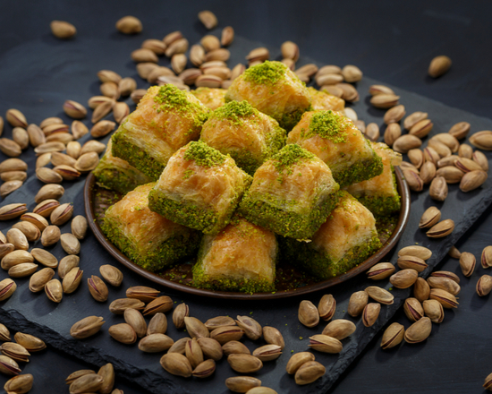 Order Pistachio Baklava food online from Cheesecake And Dessert Bar store, San Francisco on bringmethat.com