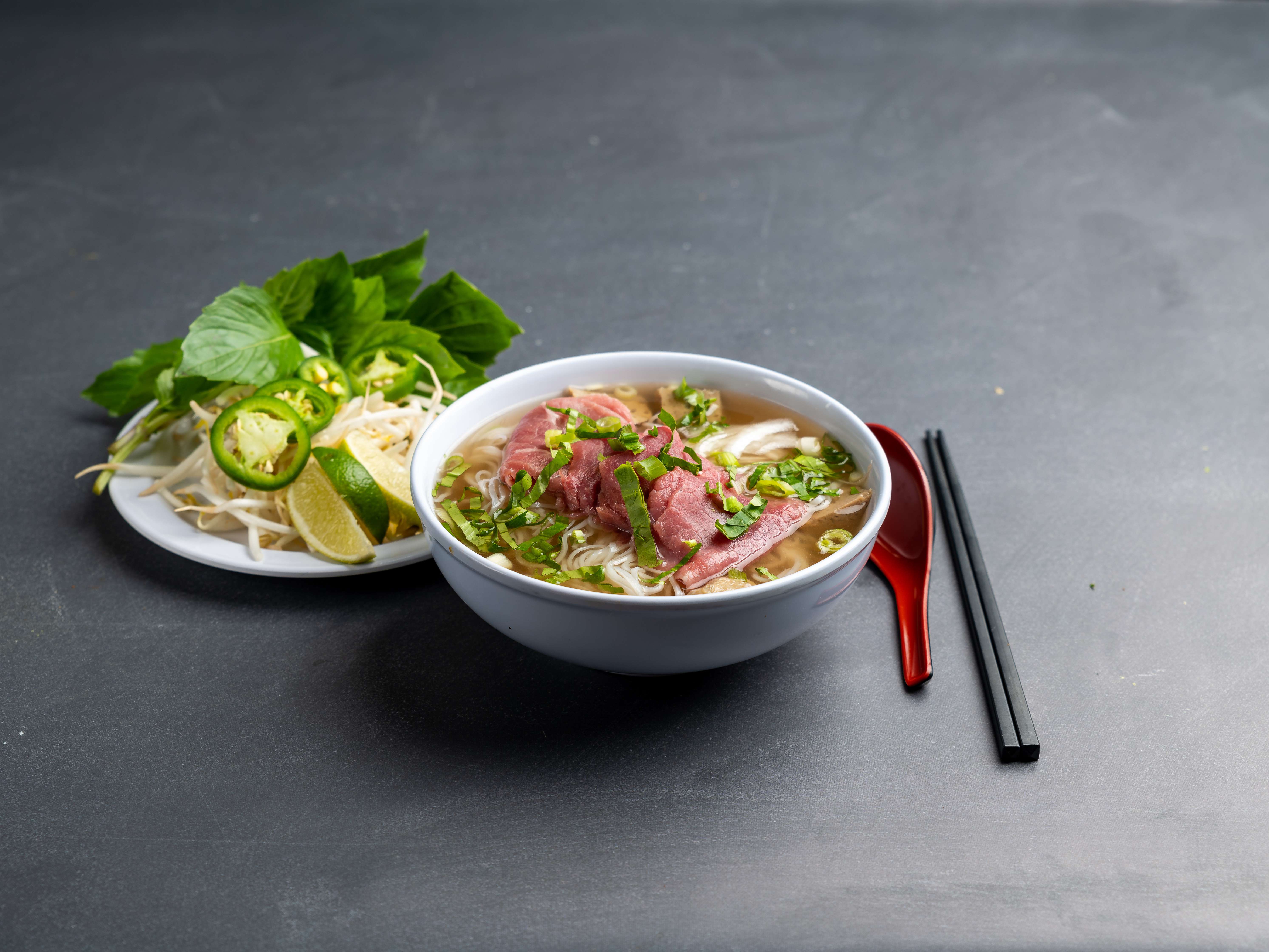 Order 30.Pho Tai Bo Vien food online from Hoanh Long Vietnamese & Chinese Restaurant store, Chicago on bringmethat.com
