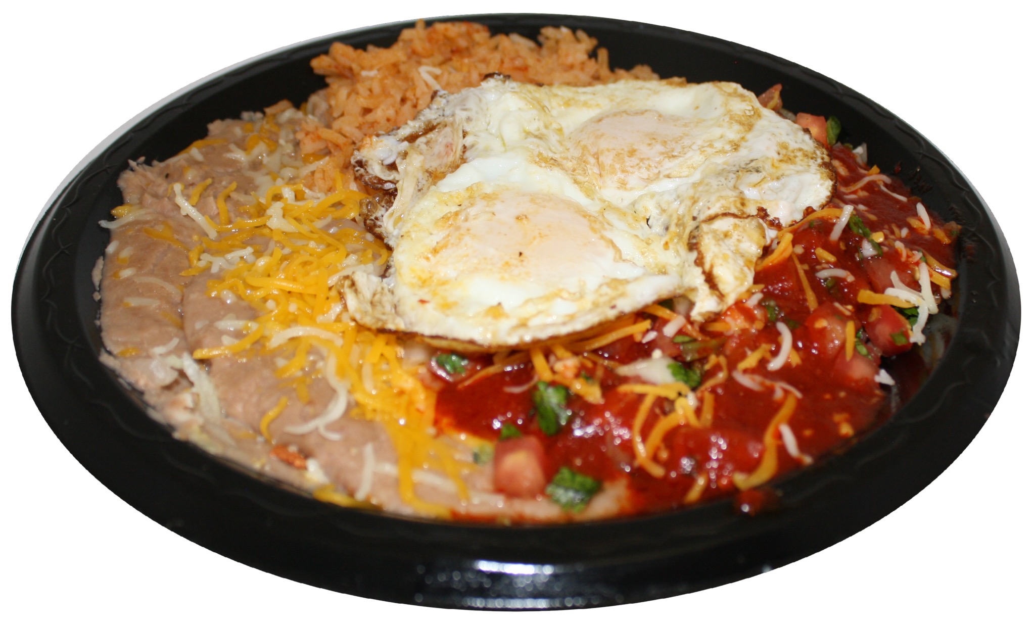 Order 21. Huevos Rancheros Combination Plate food online from Mi Rico Burrito store, Midvale on bringmethat.com