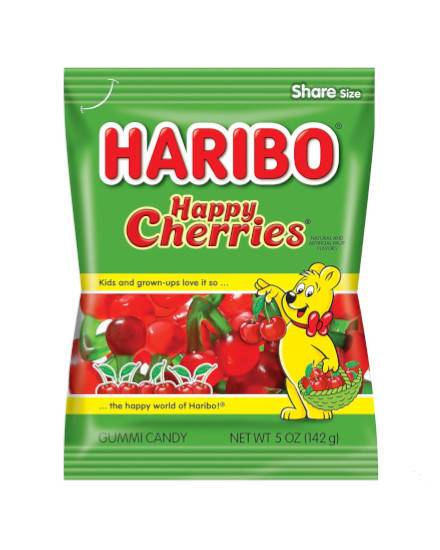 Order Haribo Gummy Candy - Happy Cherries 5 oz food online from Pink Dot Logan Heights store, San Diego on bringmethat.com
