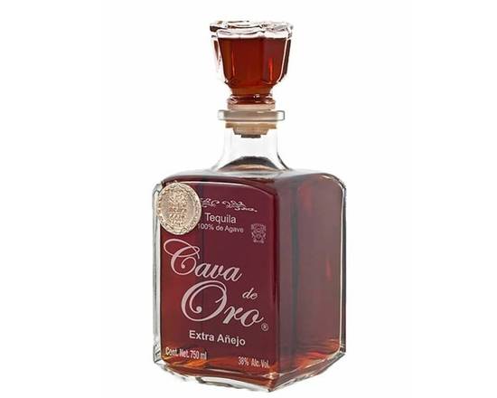 Order Cava De Oro Extra Anejo Tequila food online from Newport Wine & Spirits store, Newport Beach on bringmethat.com