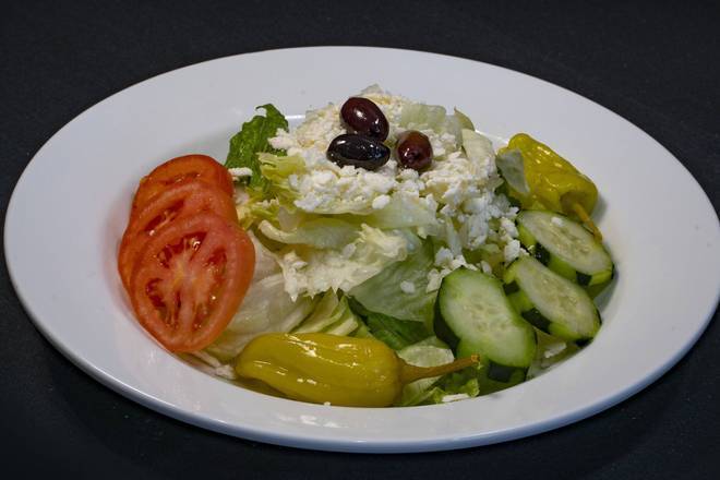 Order Greek Salad food online from Rose & Olives Mediterranean Restaurant store, Johns Creek on bringmethat.com