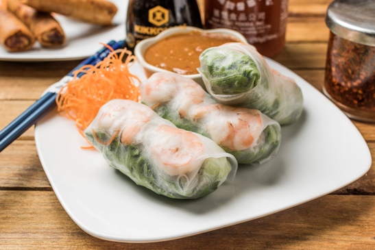 Order Shrimp Soft Spring Roll food online from Bangkok Thai Cuisine store, Houston on bringmethat.com