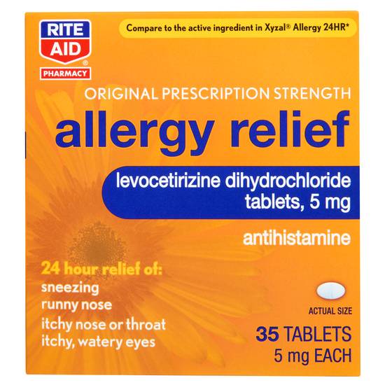 Order Rite Aid Levocetirizine Tablets (35 ct) food online from Rite Aid store, BUTLER on bringmethat.com
