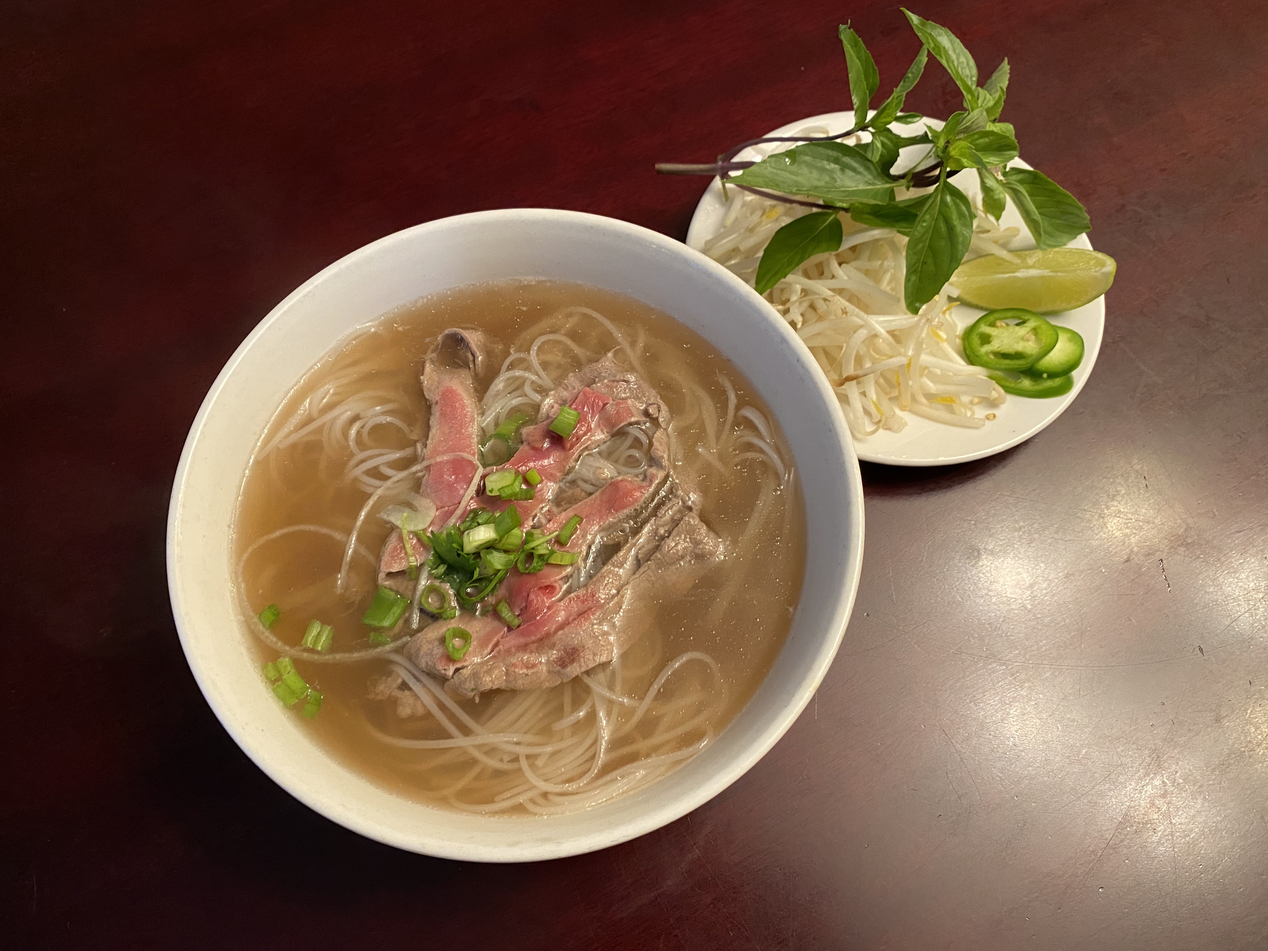 Order P1. Pho with Rare Beef food online from Bac Lieu Restaurant store, San Francisco on bringmethat.com