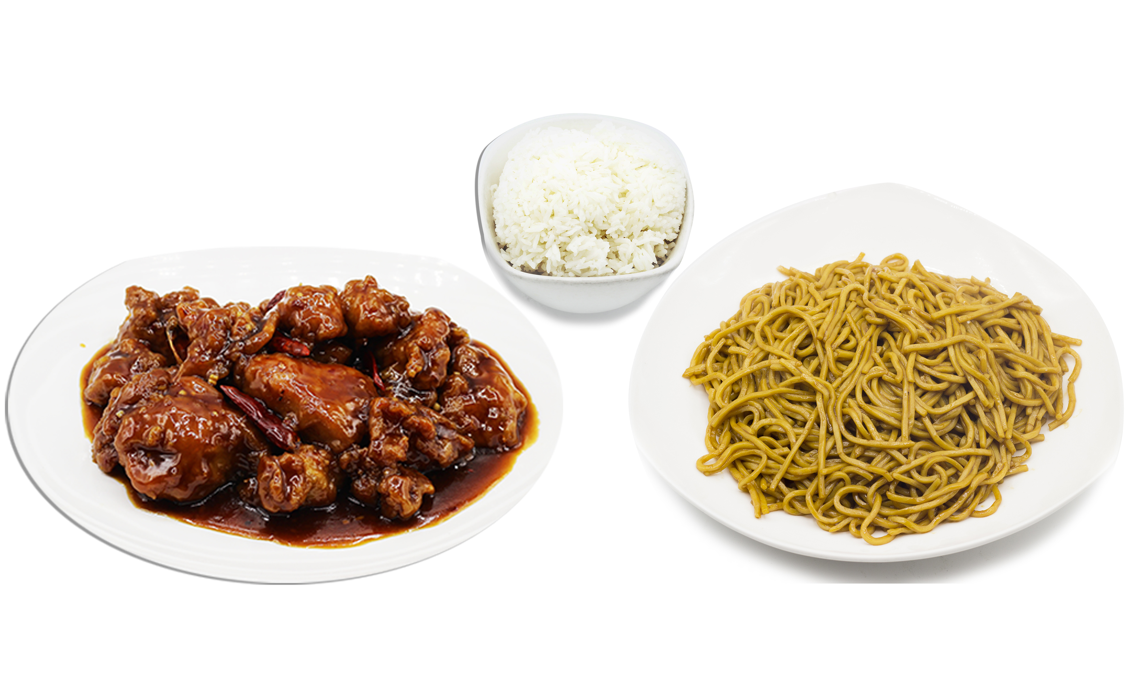 Order Large General Tso's Chicken & Large Plain Lo Mein food online from Chin-Chin Cafe store, Ashburn on bringmethat.com