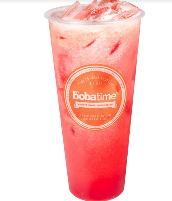 Order Strawberry Fruit Tea food online from Boba Time store, Los Angeles on bringmethat.com