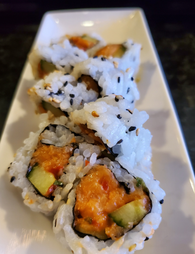 Order Spicy Tuna Roll food online from Iron Fish Sushi & Grill store, Pflugerville on bringmethat.com