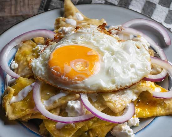 Order Chilaquiles & Eggs food online from Breakfast At Tia store, Hemet on bringmethat.com