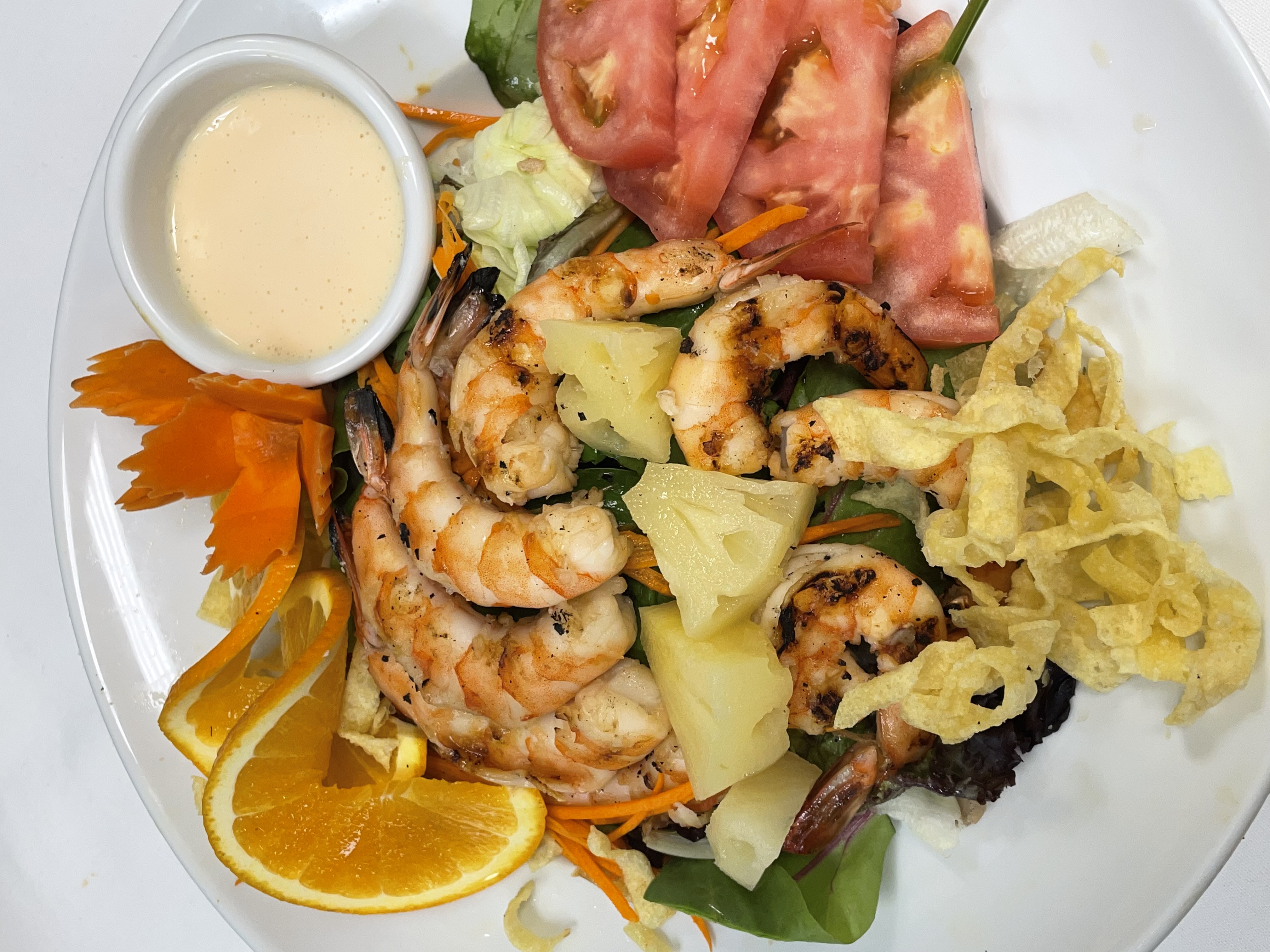 Order Tropical Grilled Shrimp Salad food online from Ploy Thai Cuisine store, The Woodlands on bringmethat.com