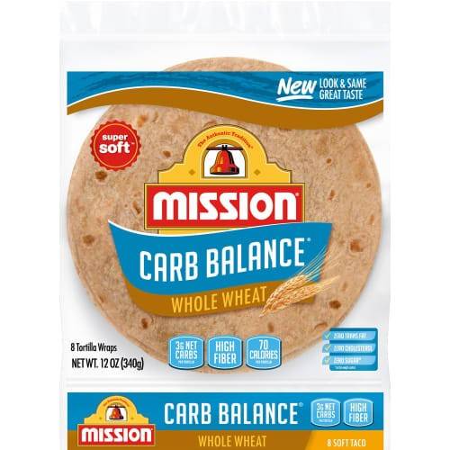 Order Mission · Carb Balance Whole Wheat Tortillas (8 ct) food online from United Supermarkets store, Plainview on bringmethat.com