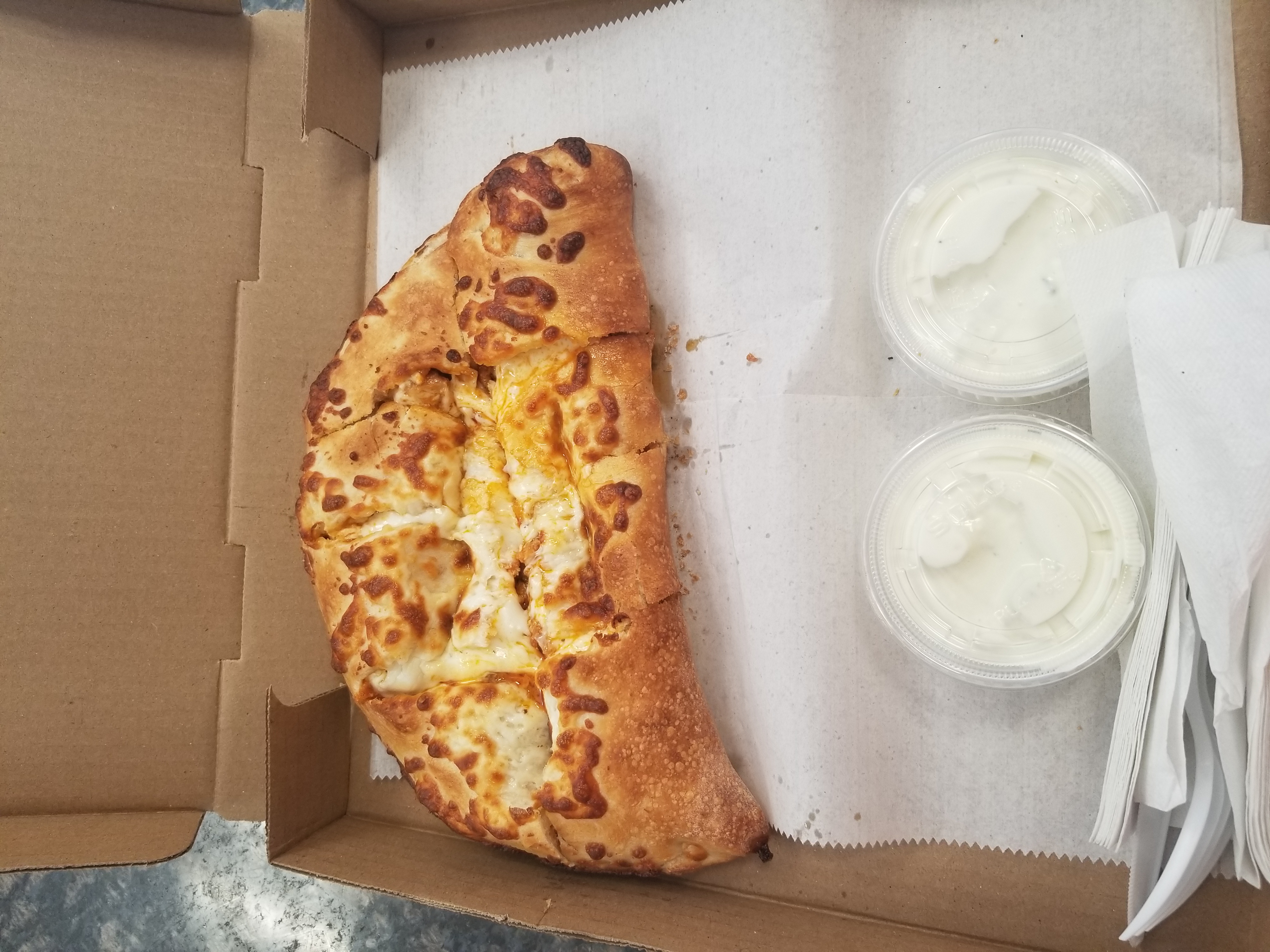Order Chicken Buffalo Calzone food online from Mona Lisa Pizza & Grill store, Cambridge on bringmethat.com