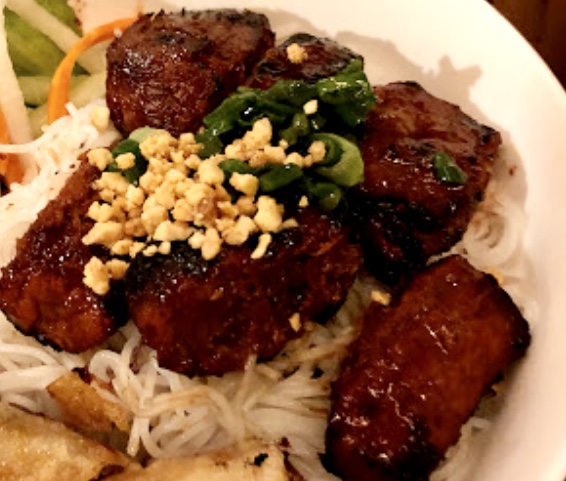 Order 4 pieces of Grilled Lemongrass Beef (4 cục bò nướng sả) food online from Hello Saigon store, New York on bringmethat.com