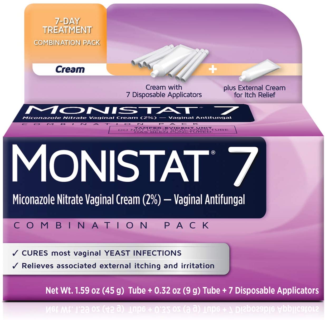 Order Monistat 7 Vaginal Antifungal Combination Pack food online from Bartell store, Edmonds on bringmethat.com