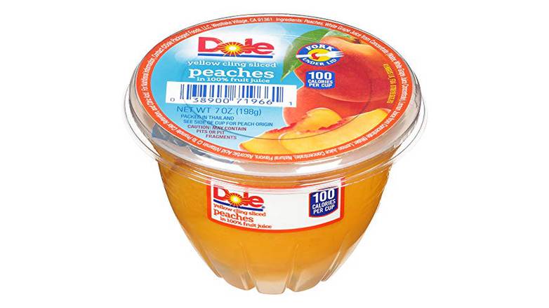 Order Dole Sliced Peach In 100% Juice-Pack of 12 food online from Route 7 Food Mart store, Norwalk on bringmethat.com