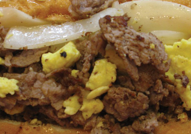 Order Egg Cheesesteak Sandwich food online from Theo Cheesesteak Shop store, San Leandro on bringmethat.com