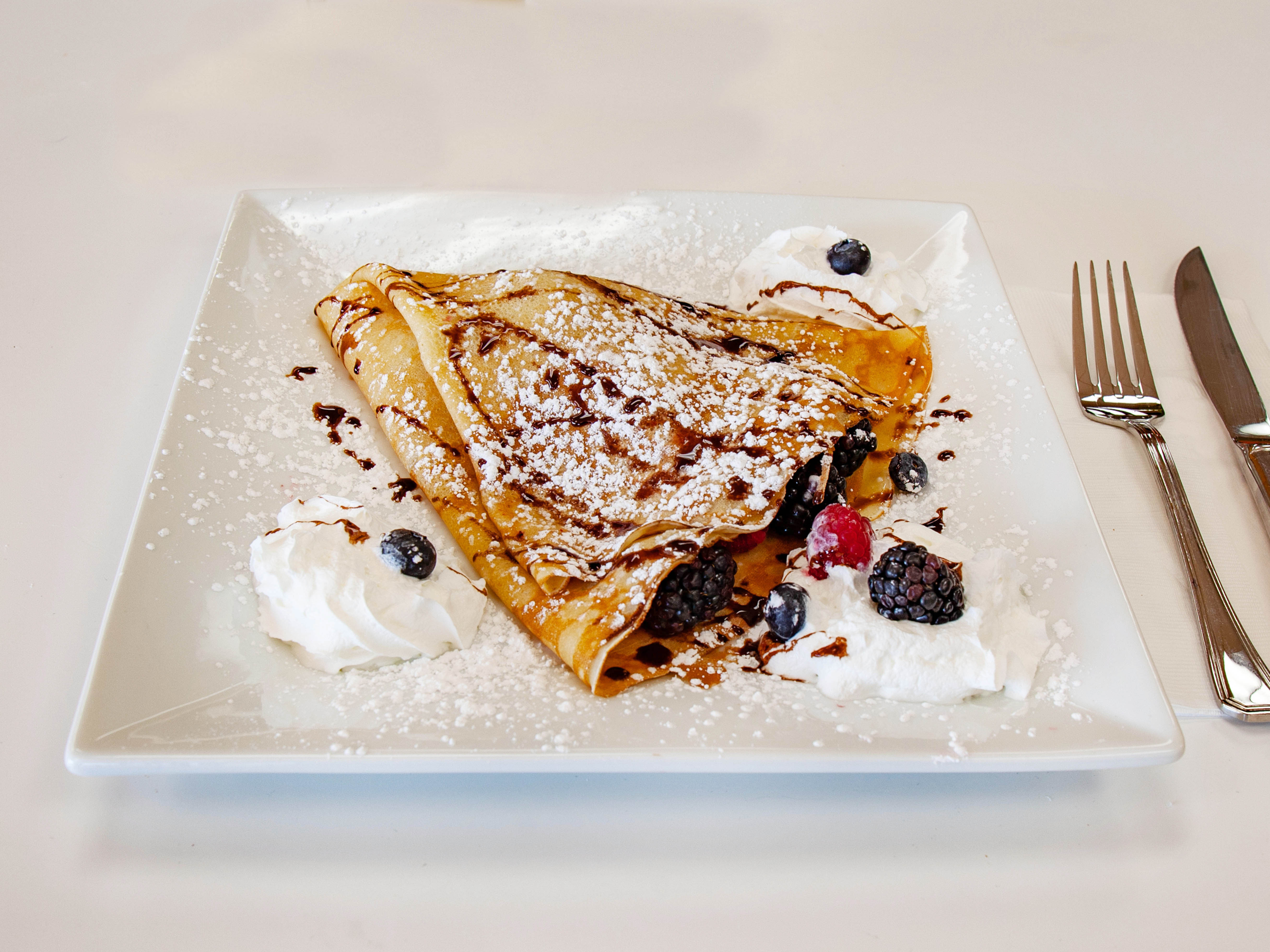 Order Nutella and Blueberry Crepe food online from Crepe Heaven store, Lawndale on bringmethat.com