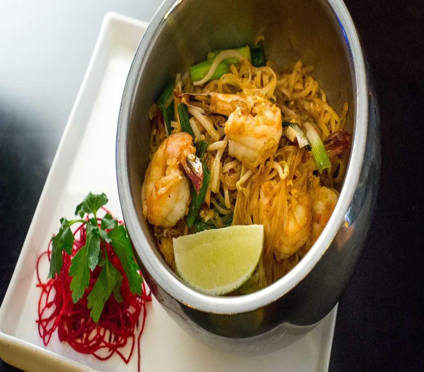 Order Pad Thai Tray food online from At Nine Restaurant & Bar store, New York on bringmethat.com