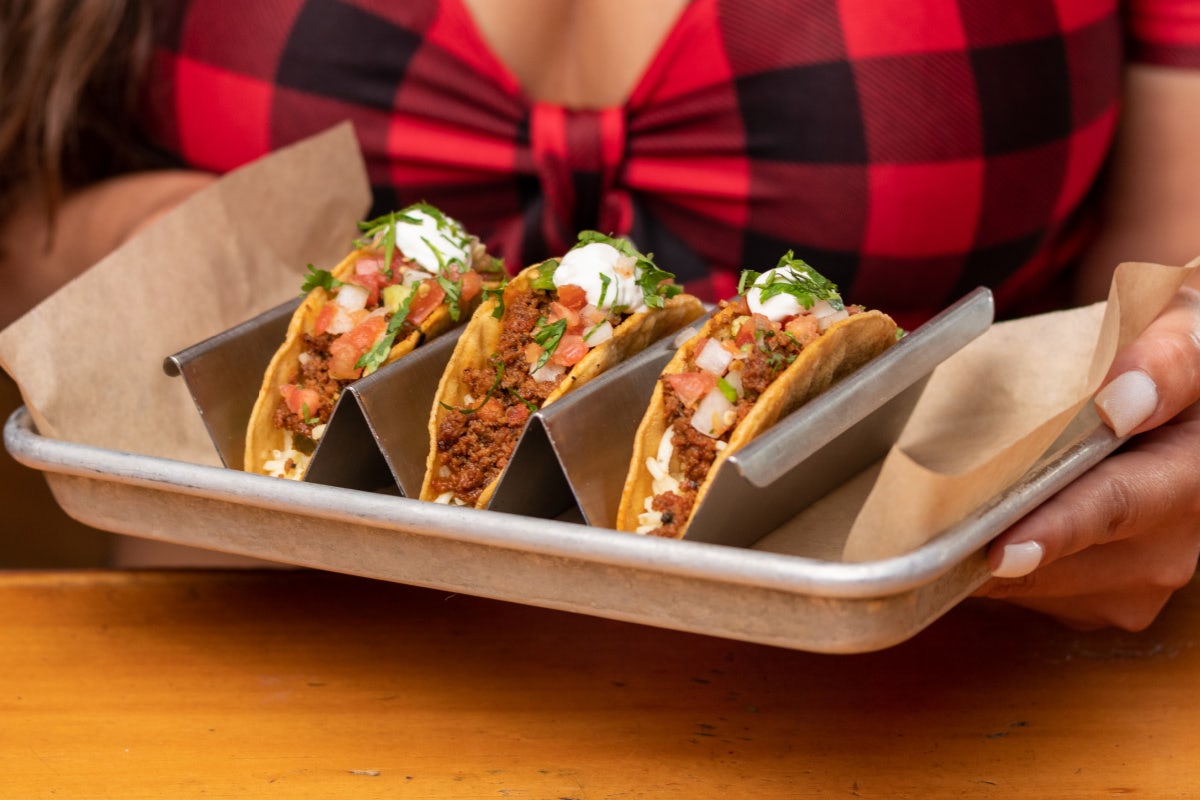 Order Crispy Mini Beef Tacos food online from Twin Peaks Madison store, Madison Heights on bringmethat.com