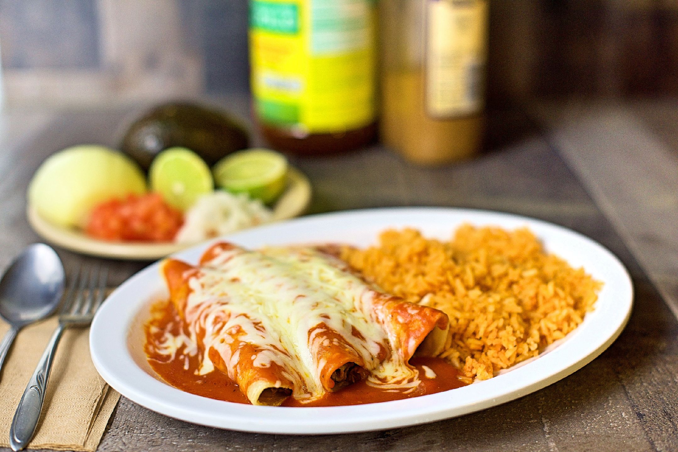 Order 3 Enchiladas Dinner food online from Mexico 2 Go store, Lansing on bringmethat.com