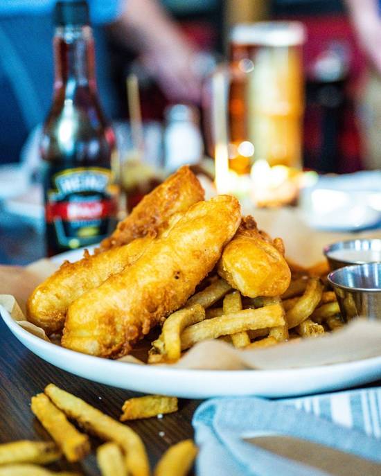 Order Fat Tire Fish And Chips food online from The League store, Lakeway on bringmethat.com
