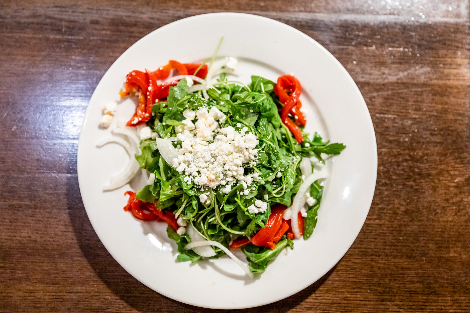 Order Roasted Peppers & Goat Cheese Salad - Salad food online from Mario's Restaurant store, Clifton on bringmethat.com