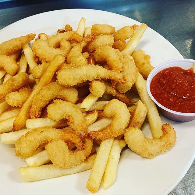 Order Clam Strips - Appetizer food online from Rudy Pizza & Italian Bistro store, Newark on bringmethat.com