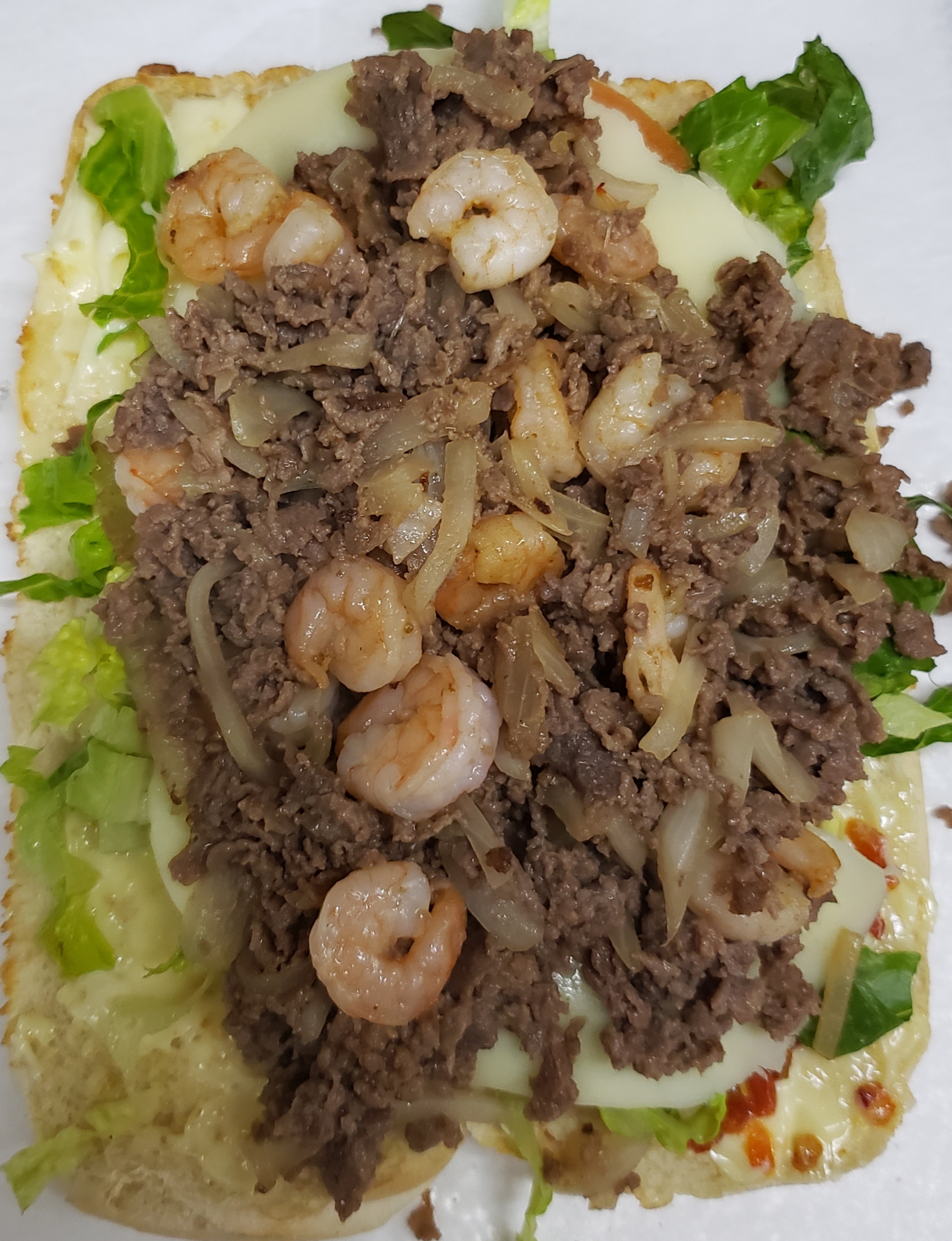 Order Shrimp Surf and Turf Steak Sub food online from Pizza Mart store, Baltimore on bringmethat.com
