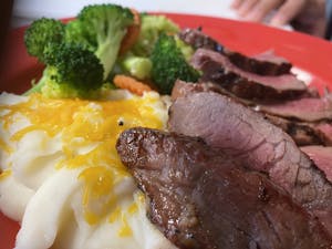Order Top Sirloin Platter food online from 2n1 Salad Bar and Grill store, Austin on bringmethat.com