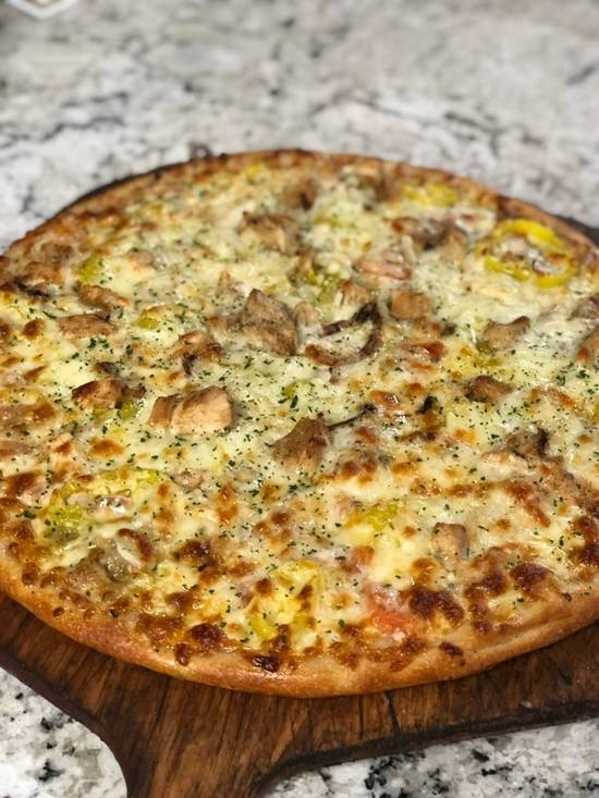 Order Chicken Pesto Pizza food online from The Pizza Cutters store, Syracuse on bringmethat.com