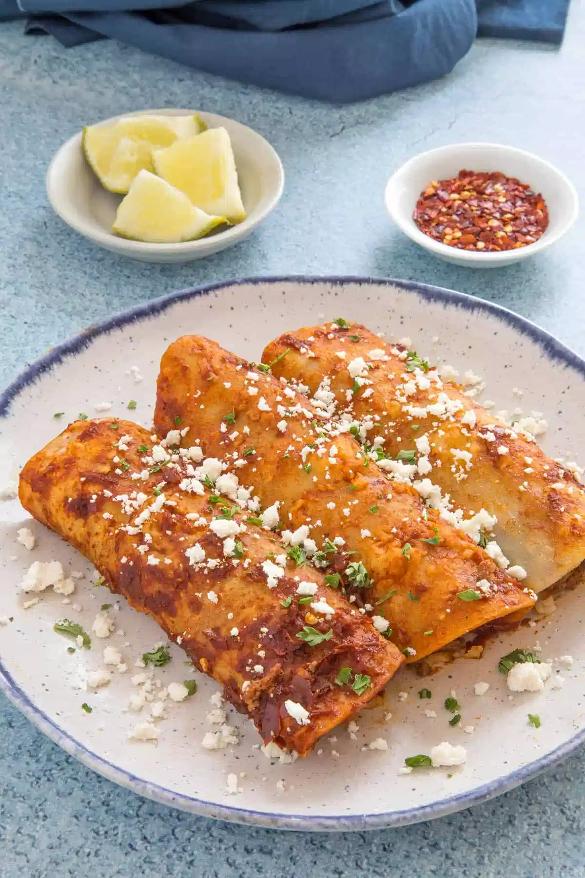 Order 3 Enchiladas Rojas Combo food online from Cocina Express store, Los Angeles on bringmethat.com