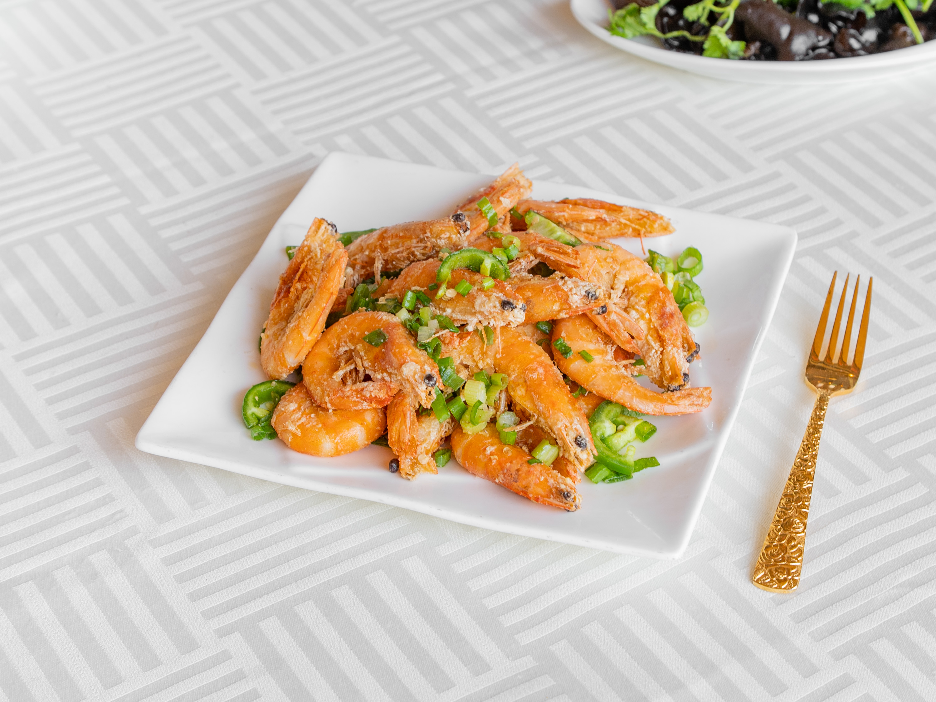 Order Baked Shrimp with Salt & Pepper 椒鹽焗中蝦  food online from Full House Seafood Restaurant store, Arcadia on bringmethat.com
