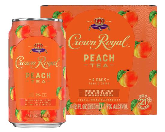 Order Crown Royal Peach Tea Canadian Whisky Cocktail food online from Windy City Liquor Market store, El Cajon on bringmethat.com